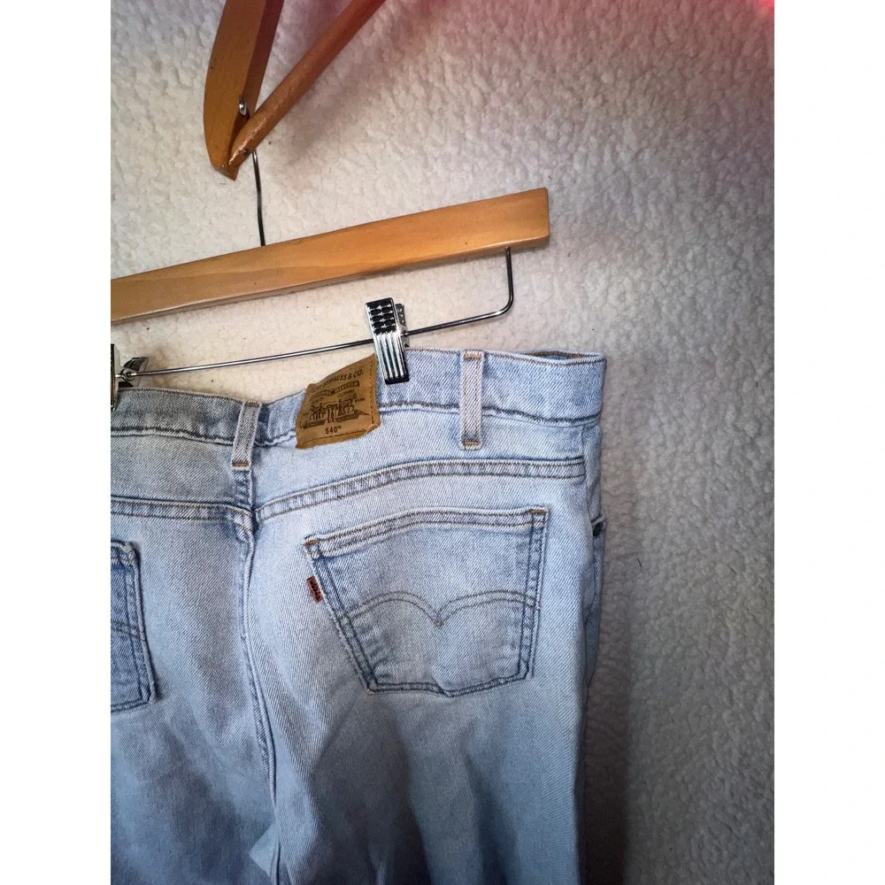 Lot of 2 Vintage Levis 505 Orange Tab Mens 38x32 Made in USA Medium Wash Denim